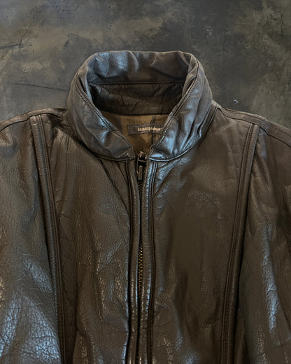 80's ISSEY MIYAKE LEATHER PANELED JACKET