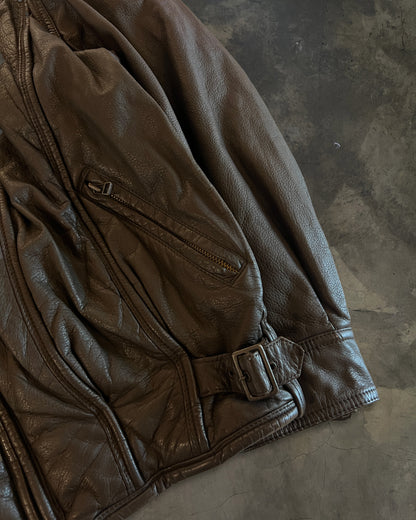 80's ISSEY MIYAKE LEATHER PANELED JACKET