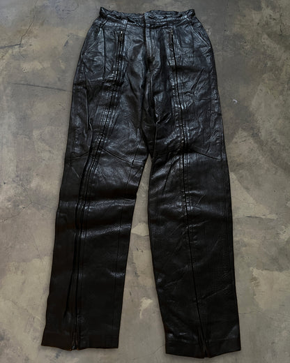 80's ISSEY MIYAKE HEAVY LEATHER PARACHUTE PANTS