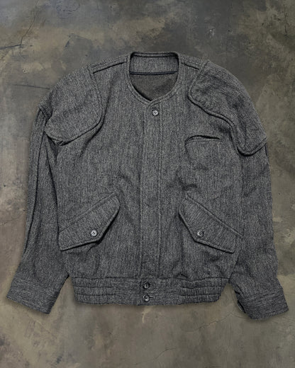 80s ISSEY MIYAKE WOOL SAMURAI ARMOR BOMBER