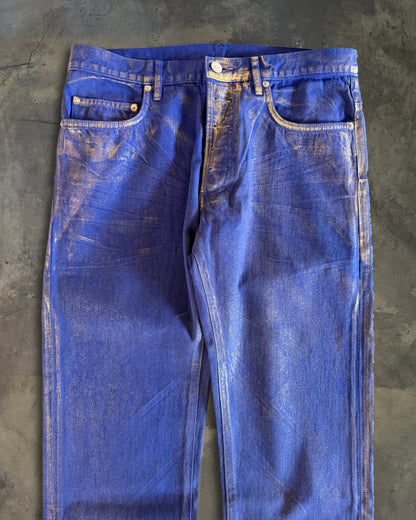DIOR HOMME SS2009 GOLD WAXED JEANS