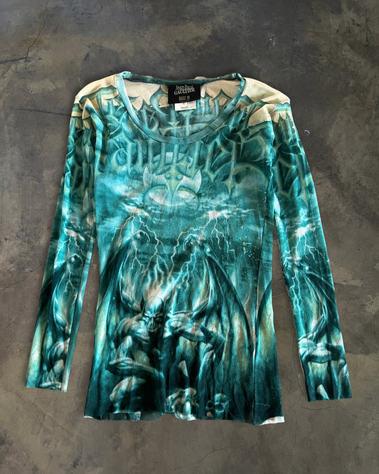 JEAN PAUL GAULTIER SS2001 SATAN MESH LONGSLEEVE