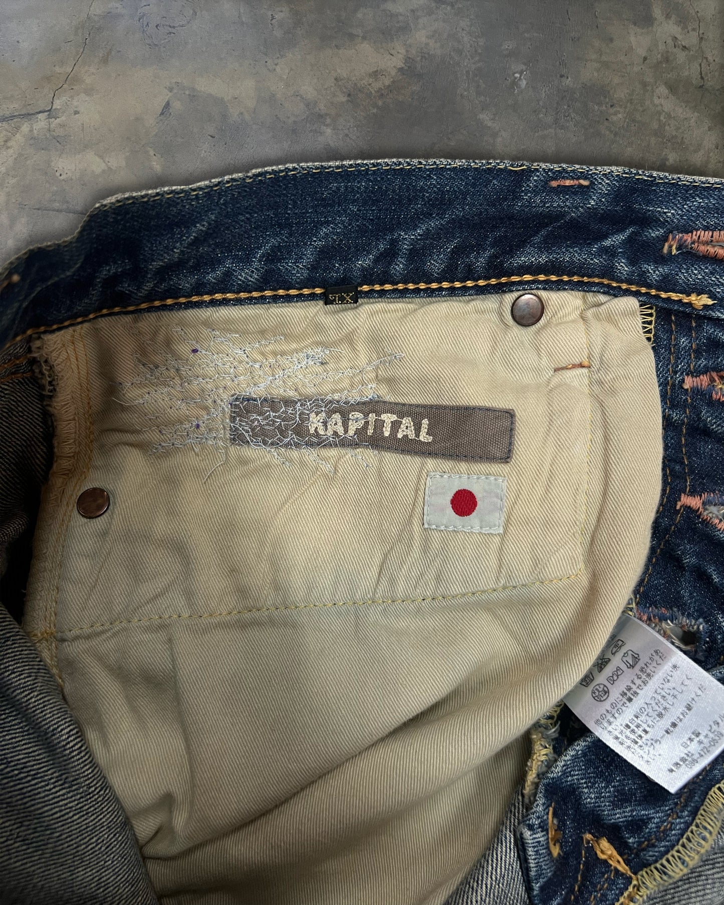 KAPITAL KOUNTRY BORO CHEETAH PATCHWORK DENIM SHORTS