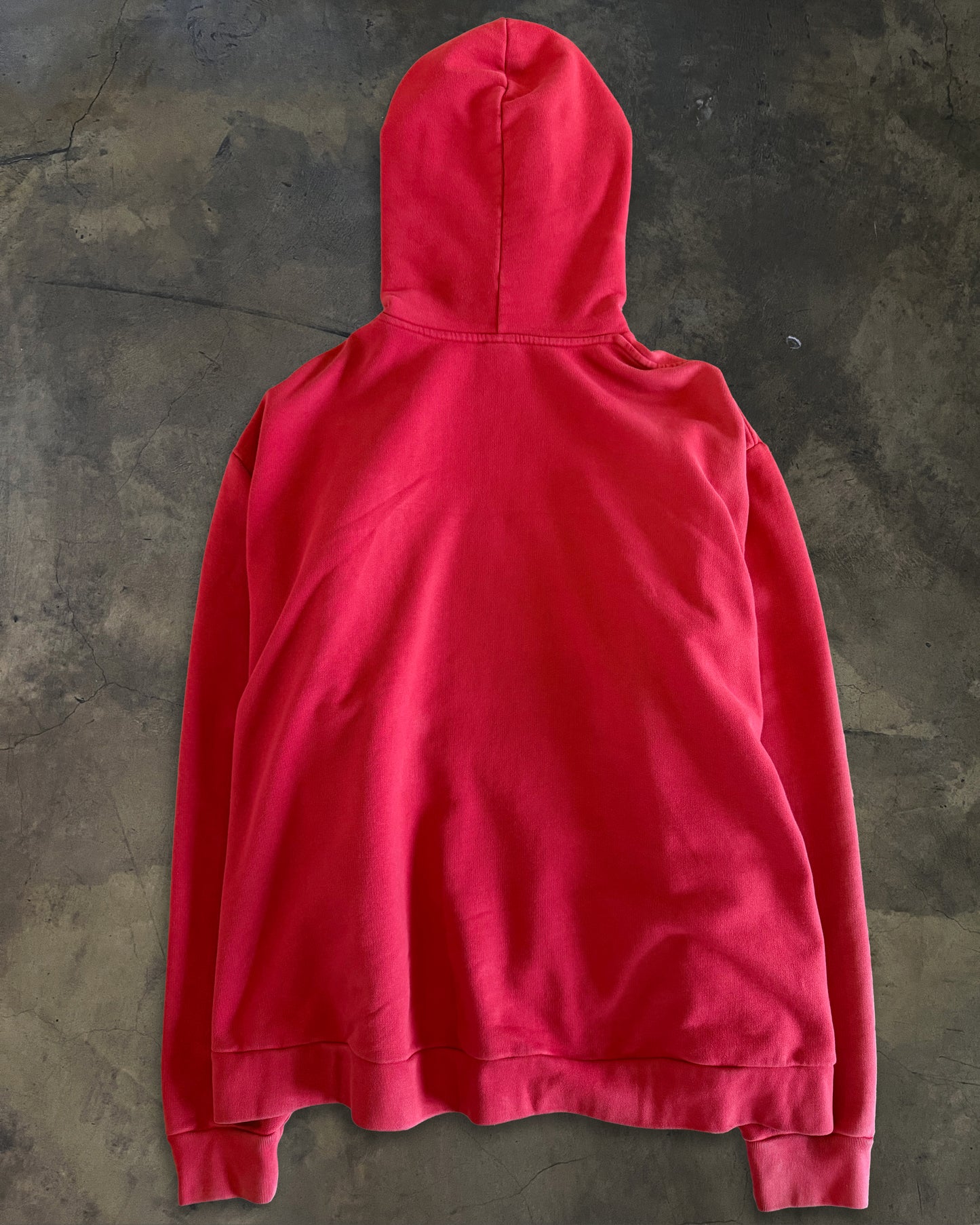 VETEMENTS AW2016 KOREA EXCLUSIVE HEAVY METAL RED HOODIE