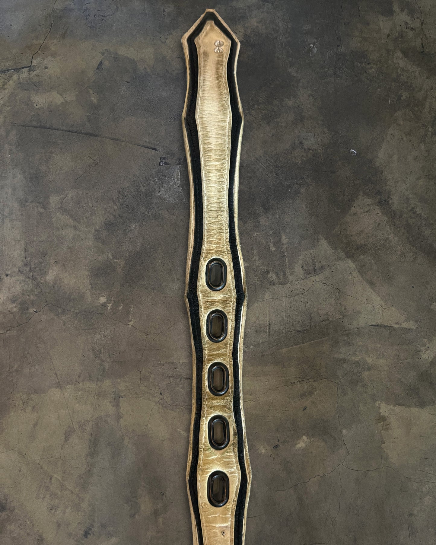 KMRii GRAND CROSS LEATHER STUDDED BELT