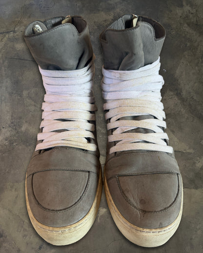 KRISVANASSCHE AW2010 DARK GREY MEGA LACED HIGH TOP