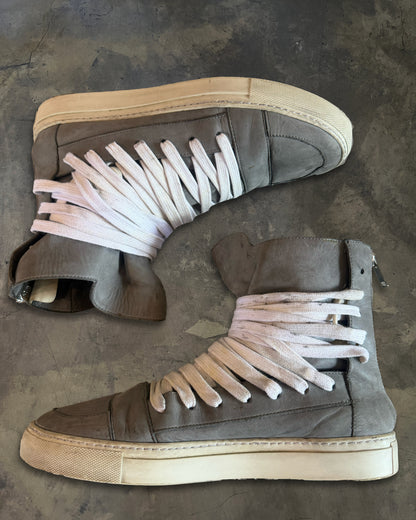 KRISVANASSCHE AW2010 DARK GREY MEGA LACED HIGH TOP