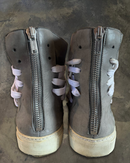KRISVANASSCHE AW2010 DARK GREY MEGA LACED HIGH TOP
