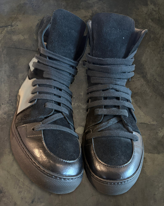 KRISVANASSCHE BLACK HIGH TOP SNEAKERS