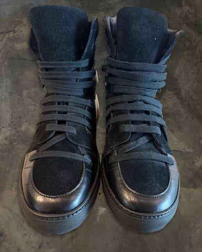 KRISVANASSCHE BLACK HIGH TOP SNEAKERS