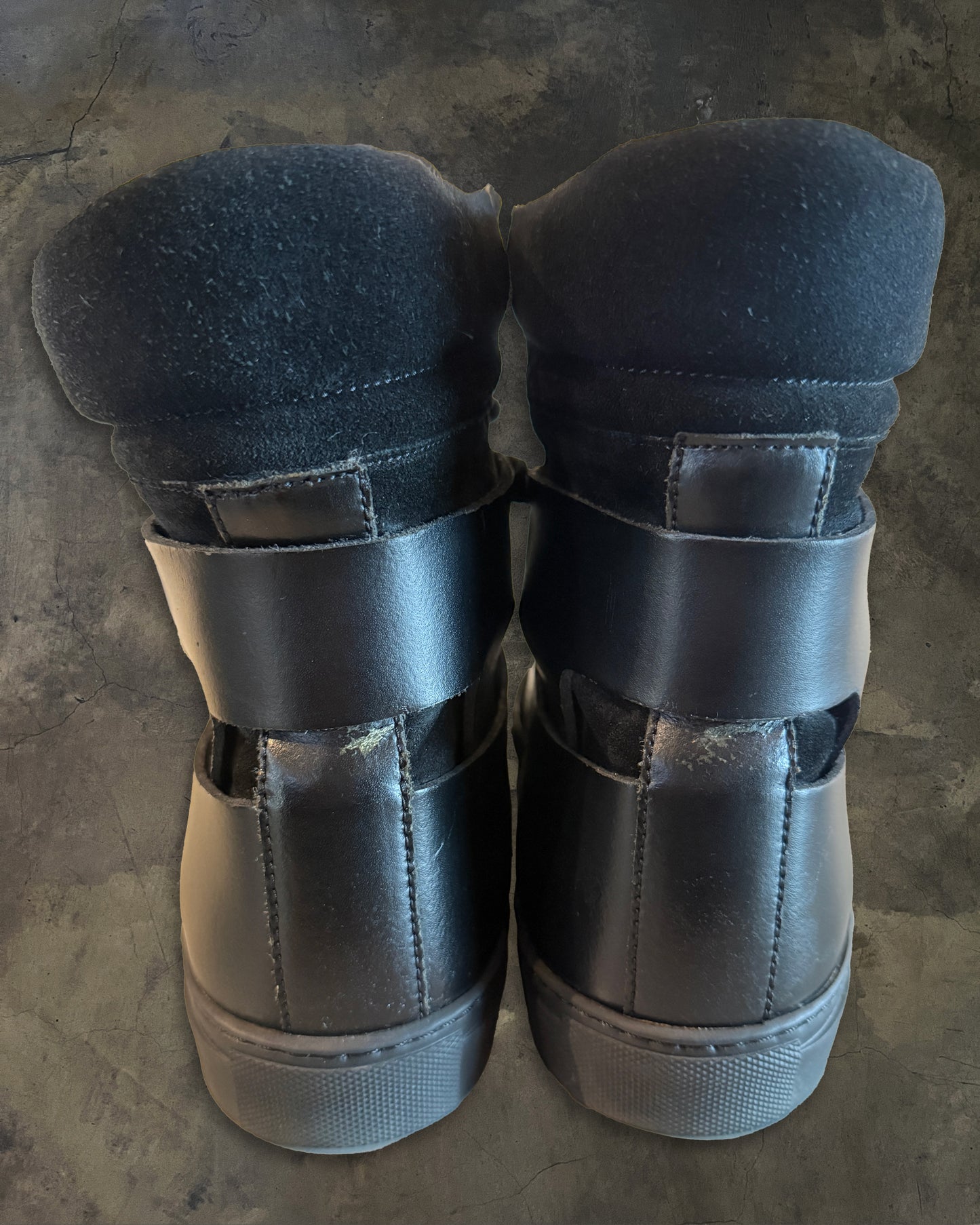 KRISVANASSCHE BLACK HIGH TOP SNEAKERS