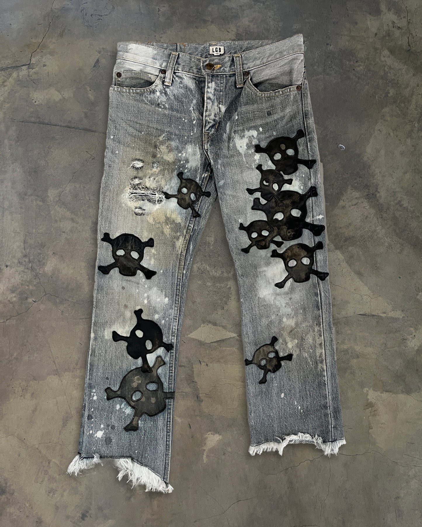 L.G.B 3/4 CRAZY WOLF SKULL DENIM