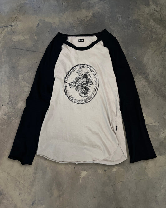 L.G.B "DUB DANCES WITH WOLVES" RAGLAN LONG SLEVE TEE