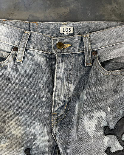 L.G.B 3/4 CRAZY WOLF SKULL DENIM