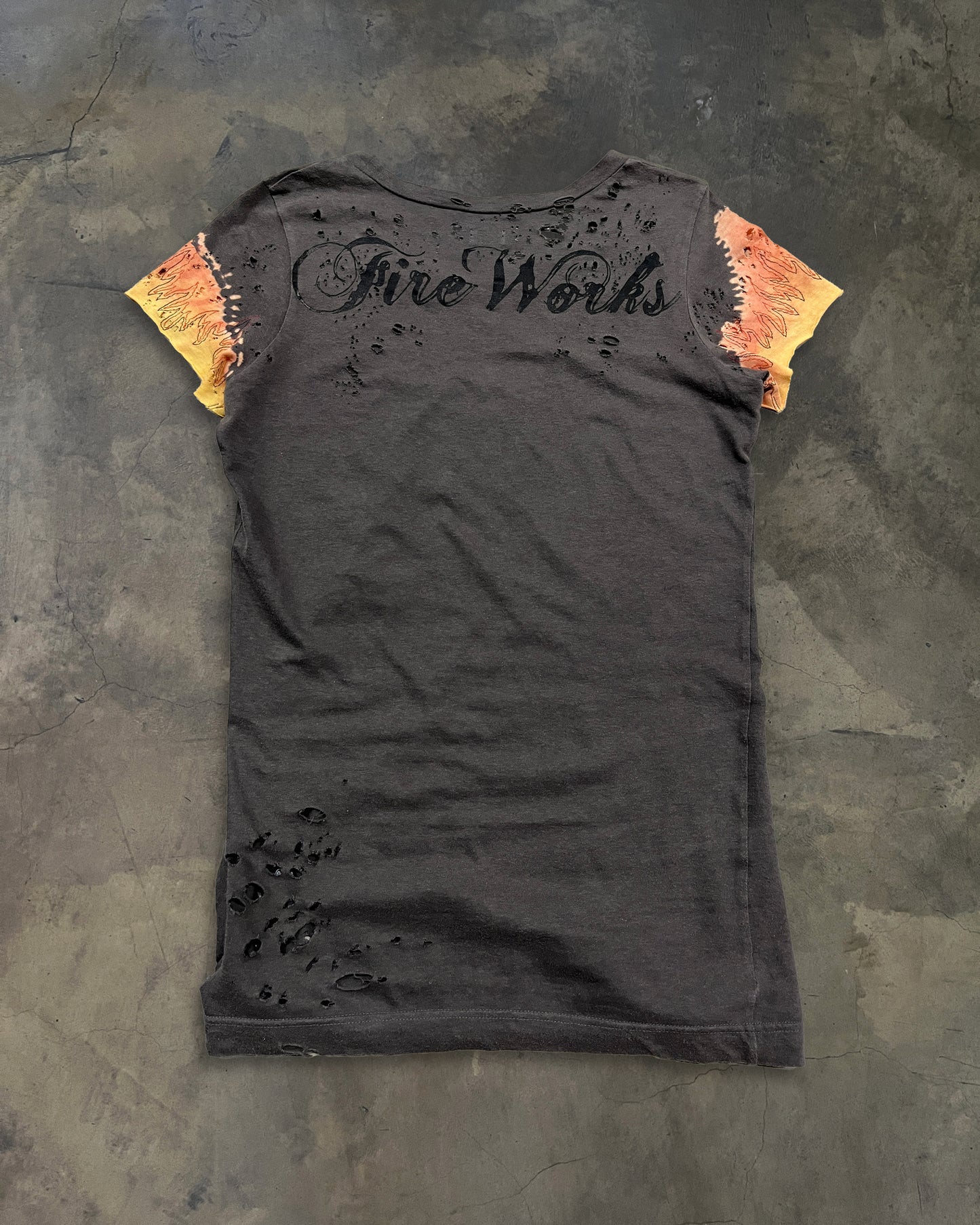 L.G.B. "FIRE WORKS" DISTRESSED TEE