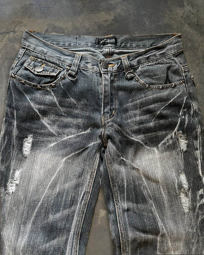 LOWBOX ACID DYED FLARED DENIM ★★★