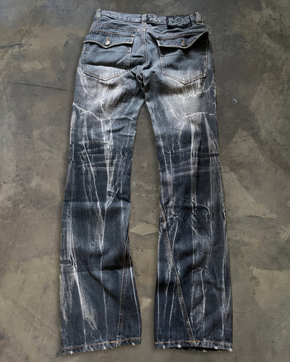 LOWBOX ACID DYED FLARED DENIM ★★★