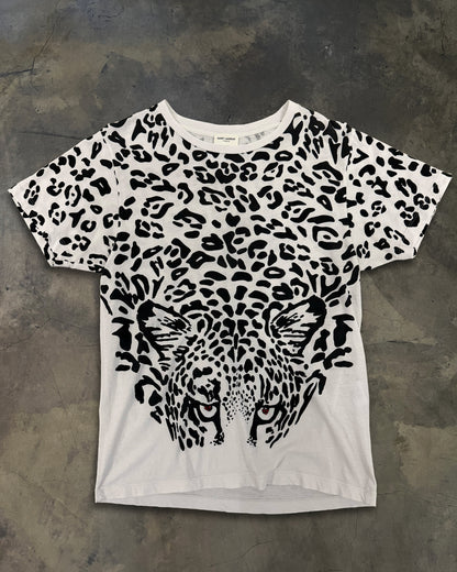 SAINT LAURENT AW2016 CRYSTAL LEOPARD TEE