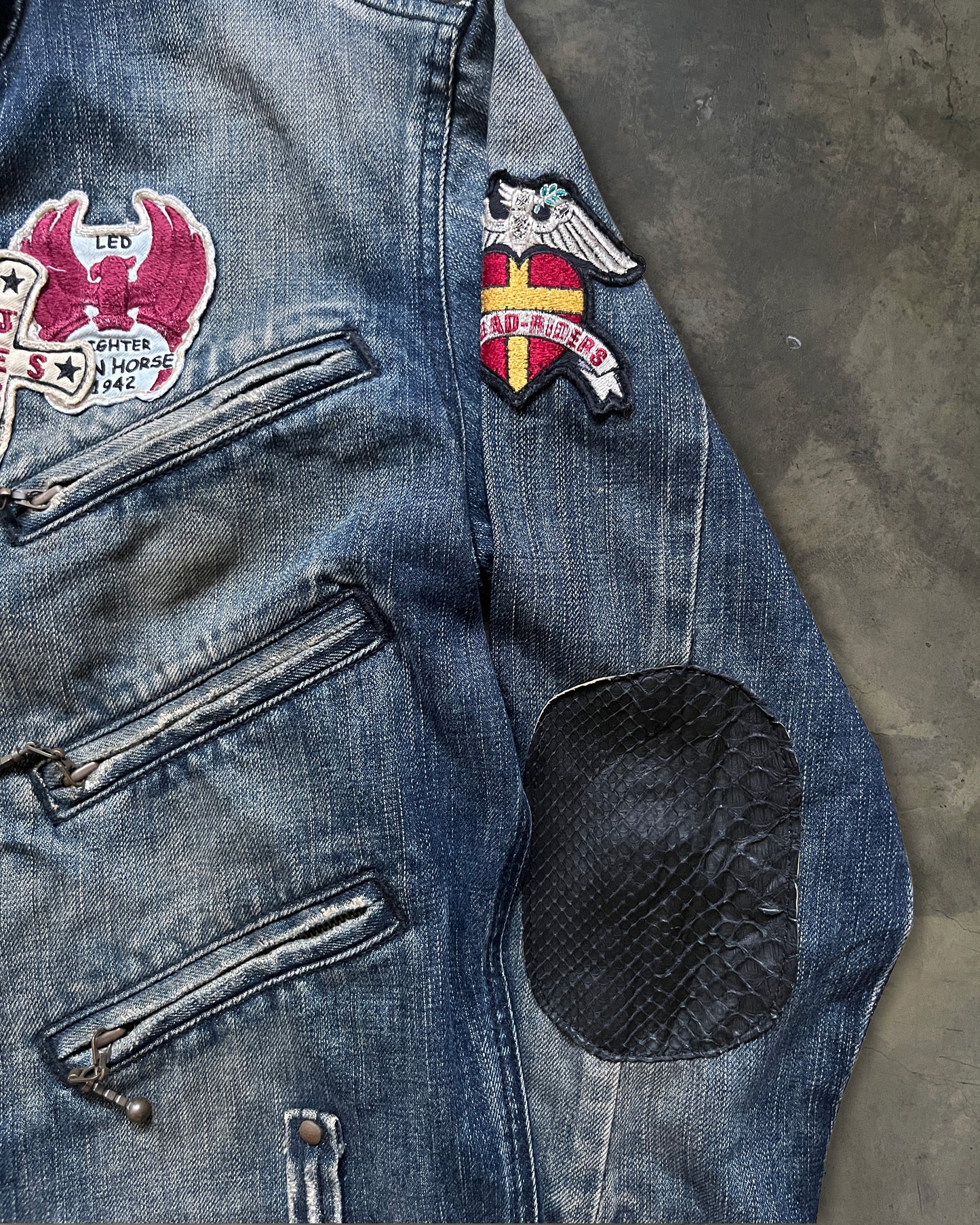 LED RECHWE DENIM RIDERS JACKET