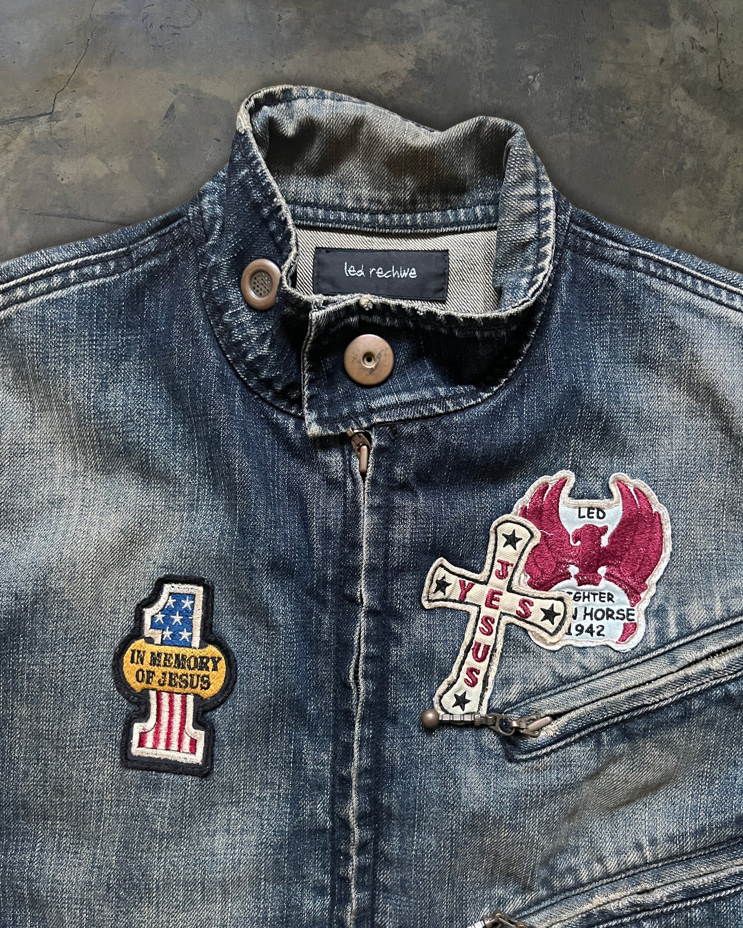 LED RECHWE DENIM RIDERS JACKET