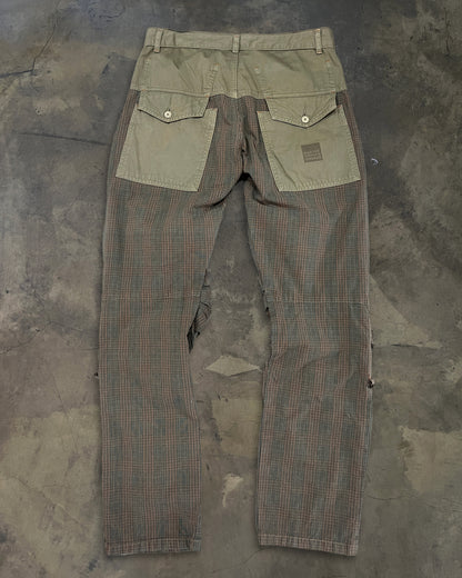 MARITHÉ FRANÇOIS GIRBAUD HYBRID PLAID PANTS