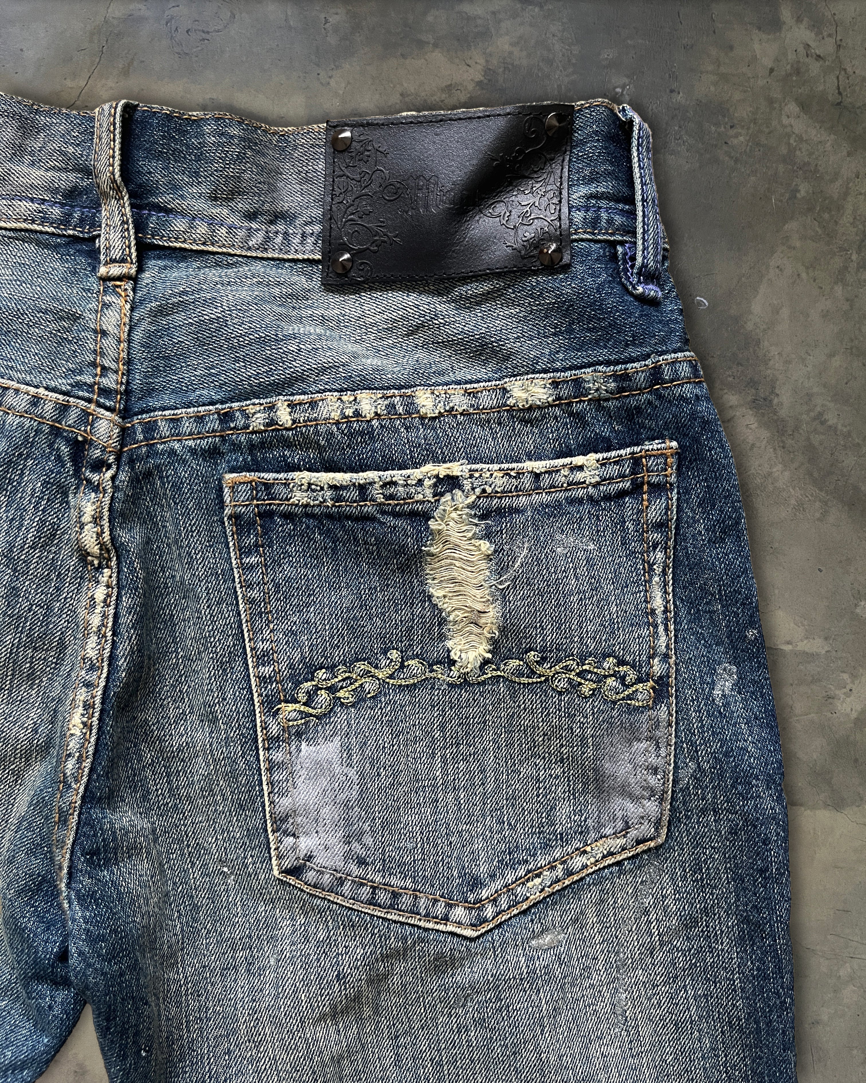売れ筋がひクリスマスプレゼント！ CRASH DISTRESSED MIDAS DENIM archive glam – パンツ