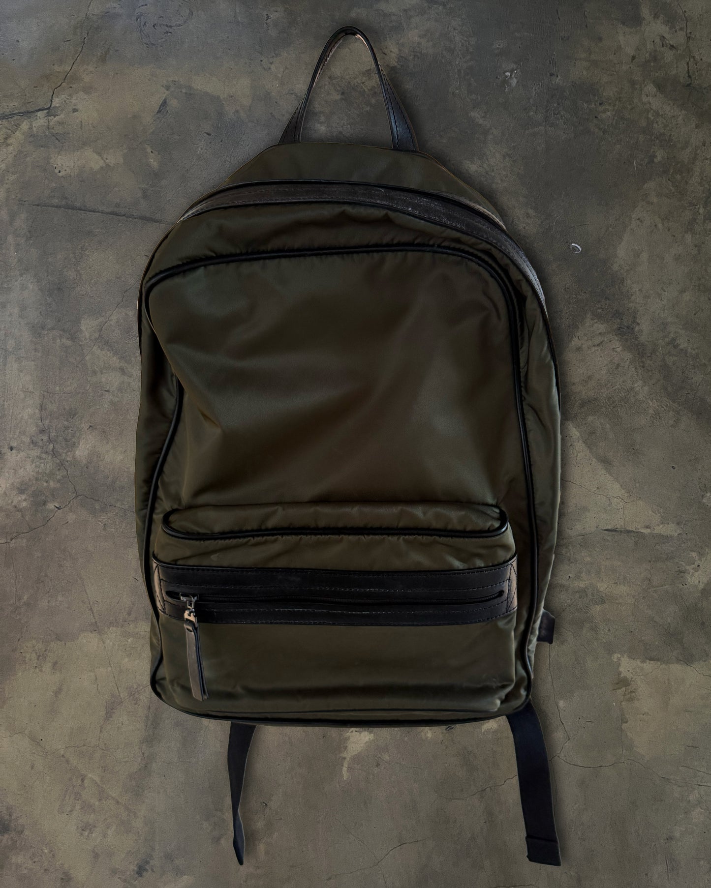 MAISON MARGIELA SS2017 LEATHER TRIM NYLON BACKPACK