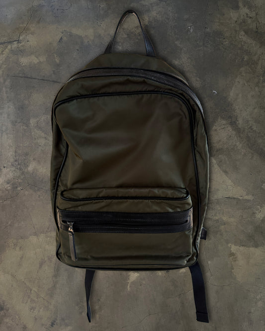 MAISON MARGIELA SS2017 LEATHER TRIM NYLON BACKPACK