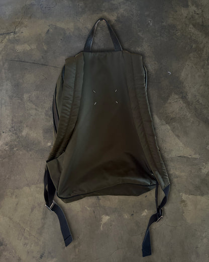MAISON MARGIELA SS2017 LEATHER TRIM NYLON BACKPACK