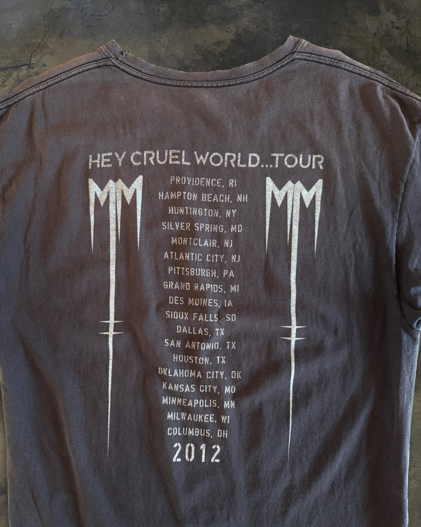 2012 MARILYN MANSON BORN VILLAIN TOUR TEE