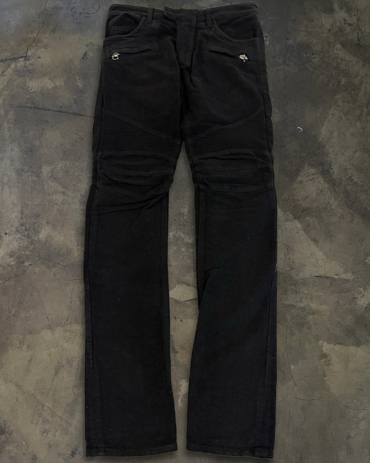 BALMAIN AW2009 MOLESKIN BIKER DENIM