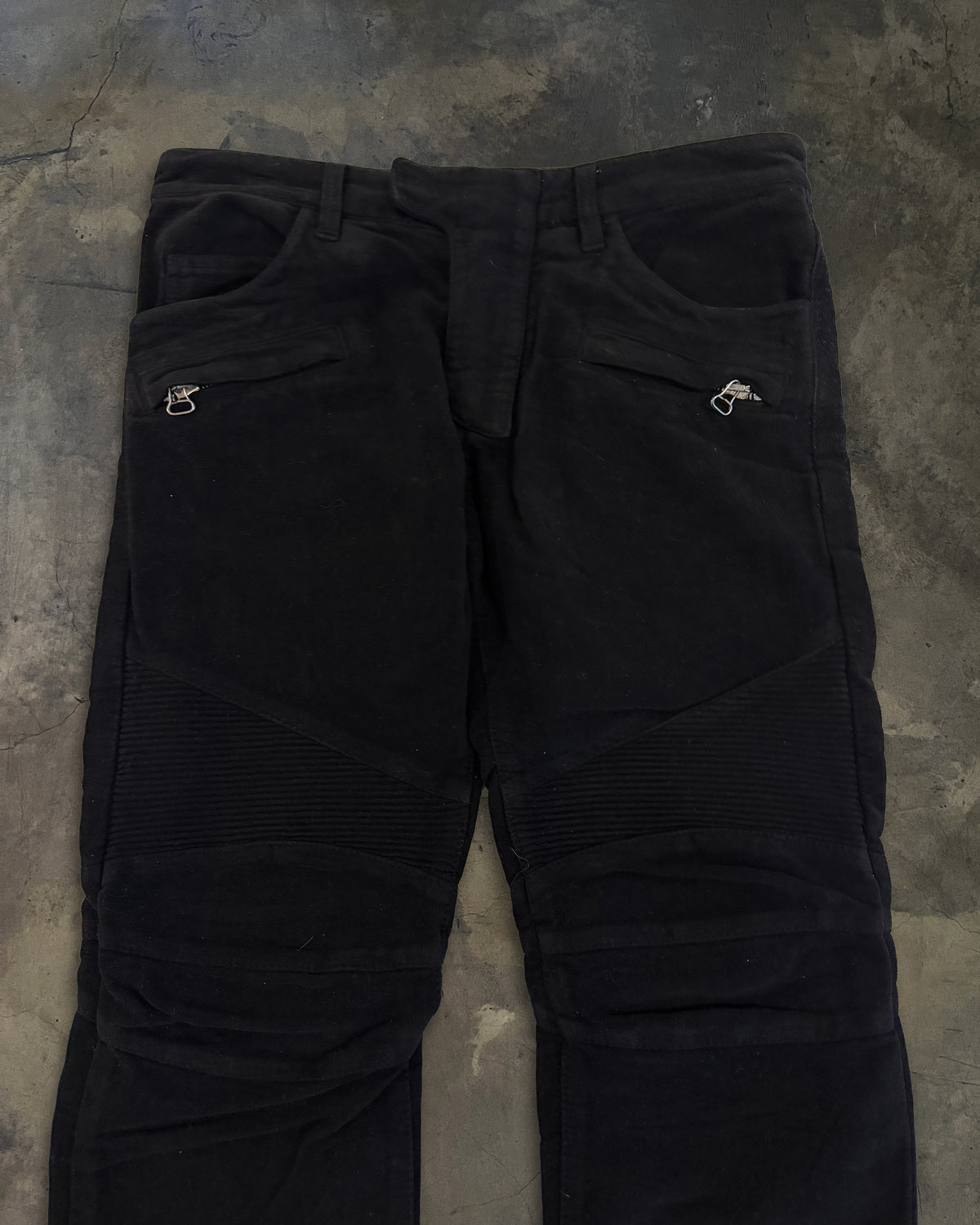 BALMAIN AW2009 MOLESKIN BIKER DENIM