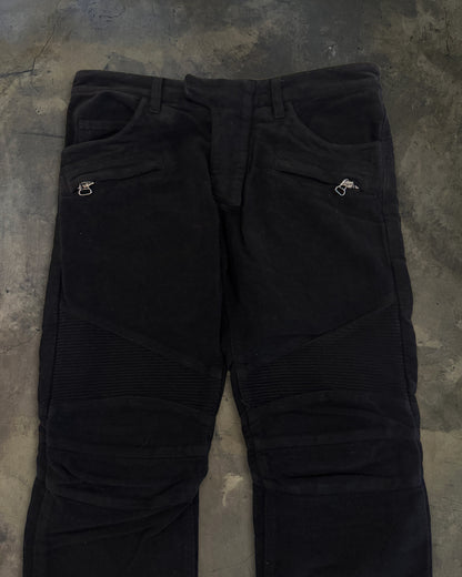 BALMAIN AW2009 MOLESKIN BIKER DENIM
