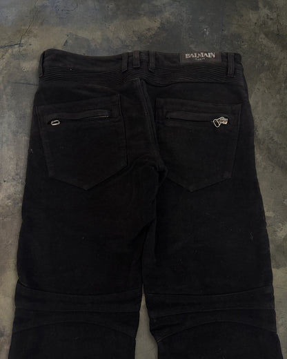 BALMAIN AW2009 MOLESKIN BIKER DENIM