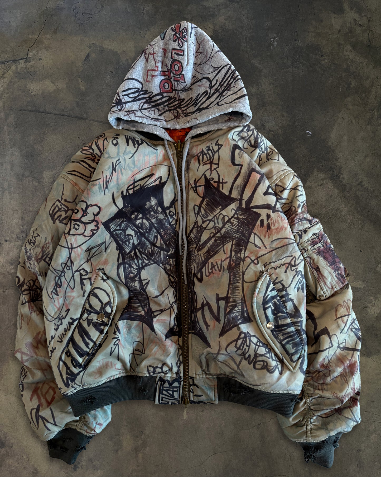MOWALOLA GRAFFITI REVERSIBLE BOMBER L
