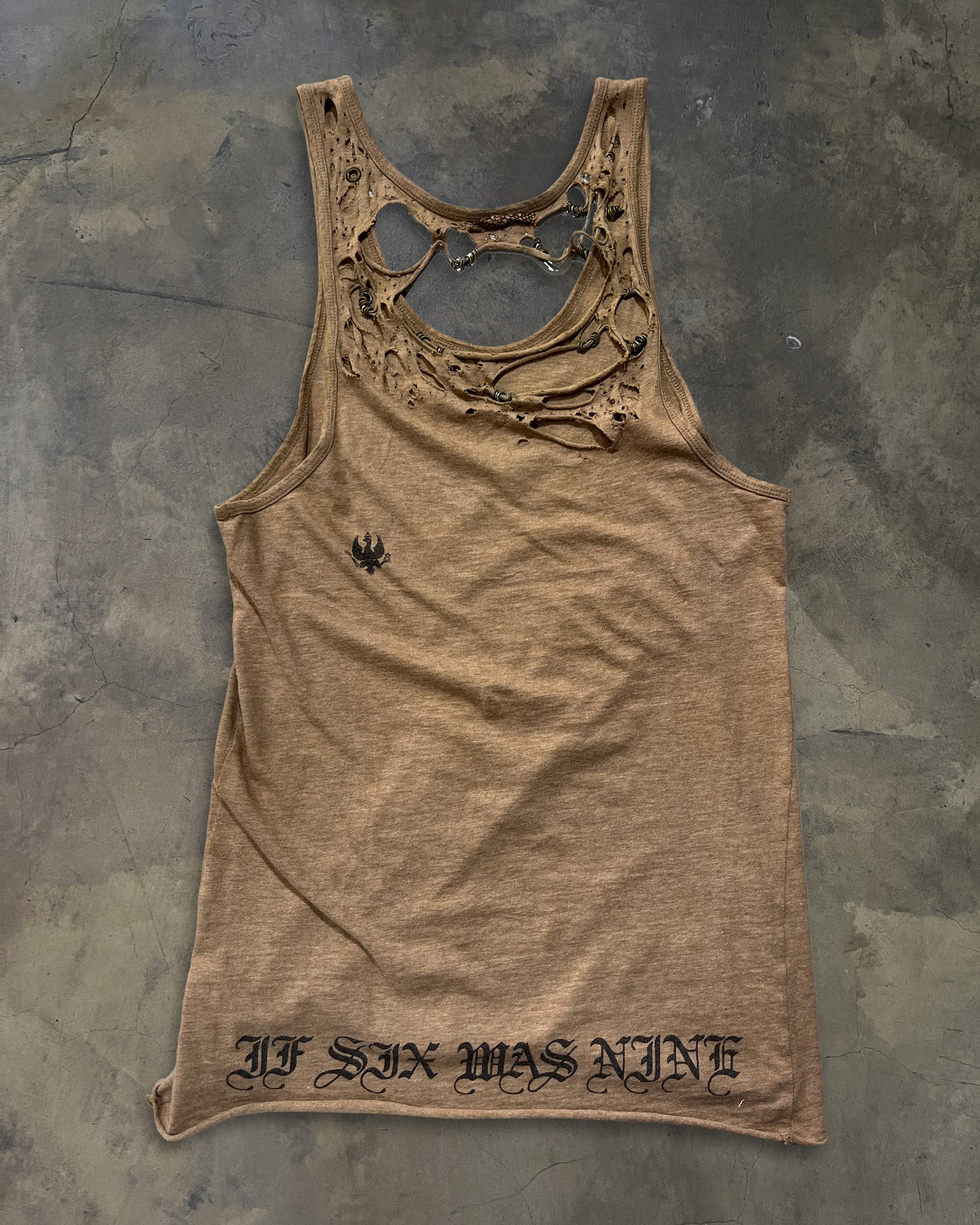 IFSIXWASNINE THRASHED MUDMAX TANK TOP