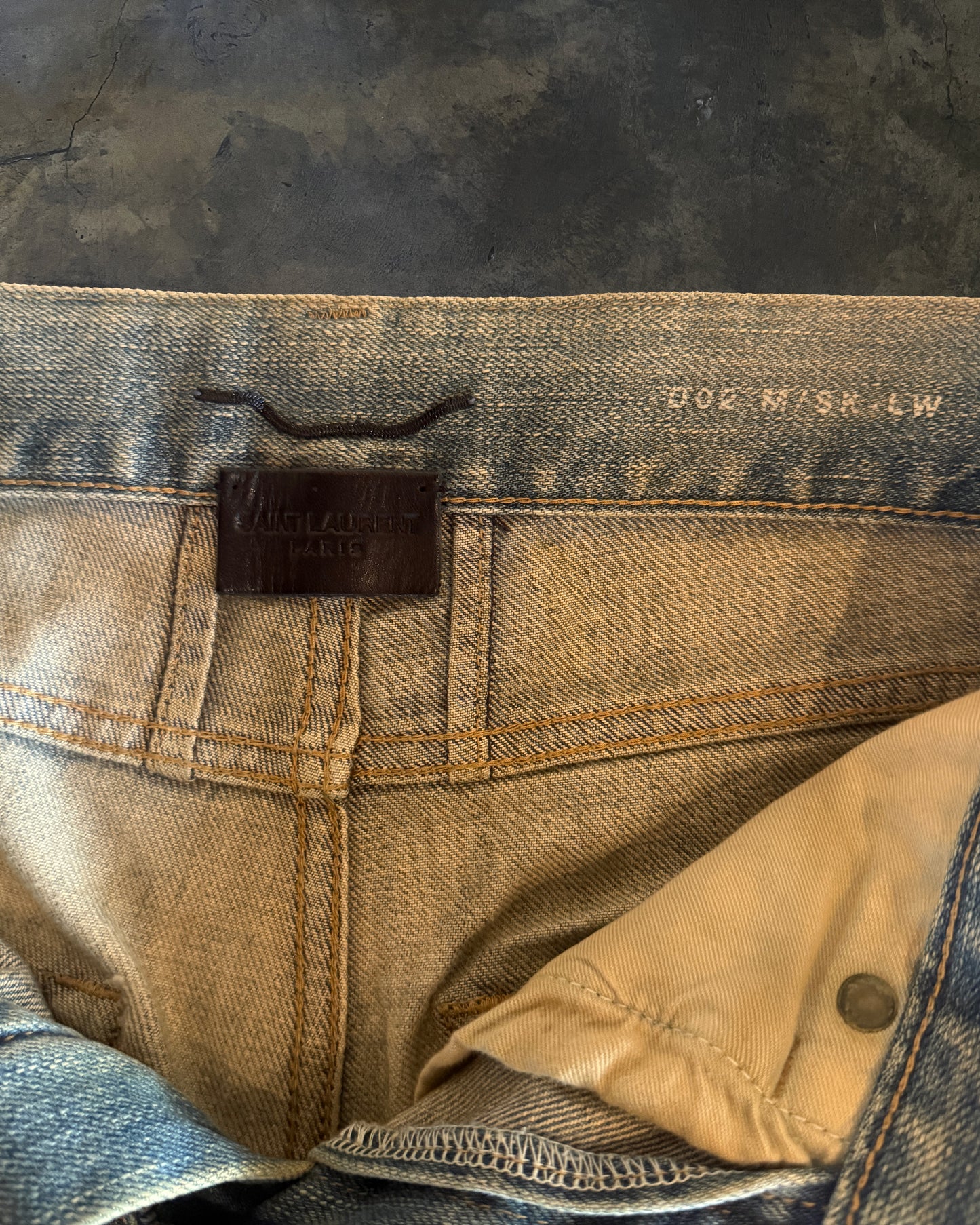 SAINT LAURENT SS2016 SAND WASH CRASH DENIM