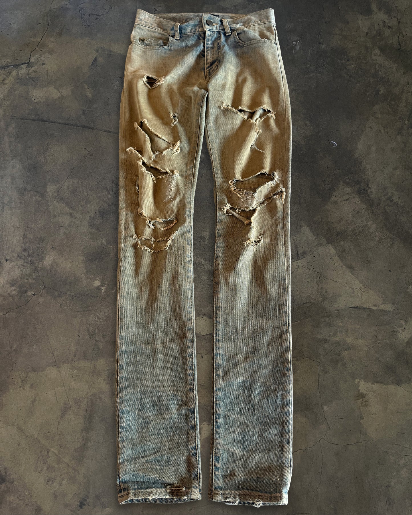 SAINT LAURENT SS2016 SAND WASH CRASH DENIM