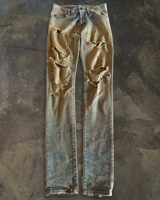 SAINT LAURENT SS2016 SAND WASH CRASH DENIM