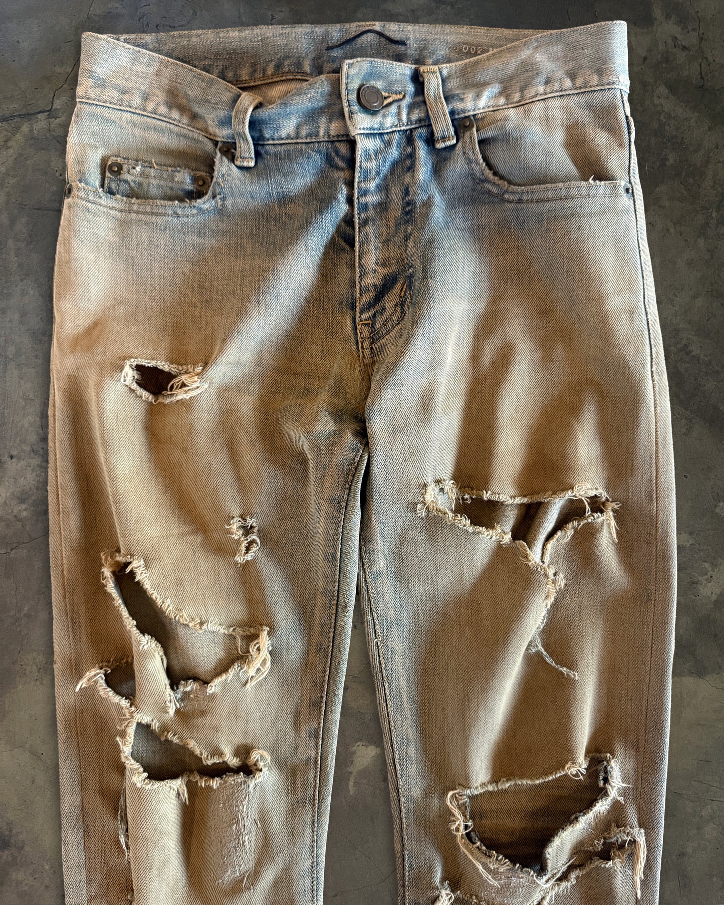SAINT LAURENT SS2016 SAND WASH CRASH DENIM