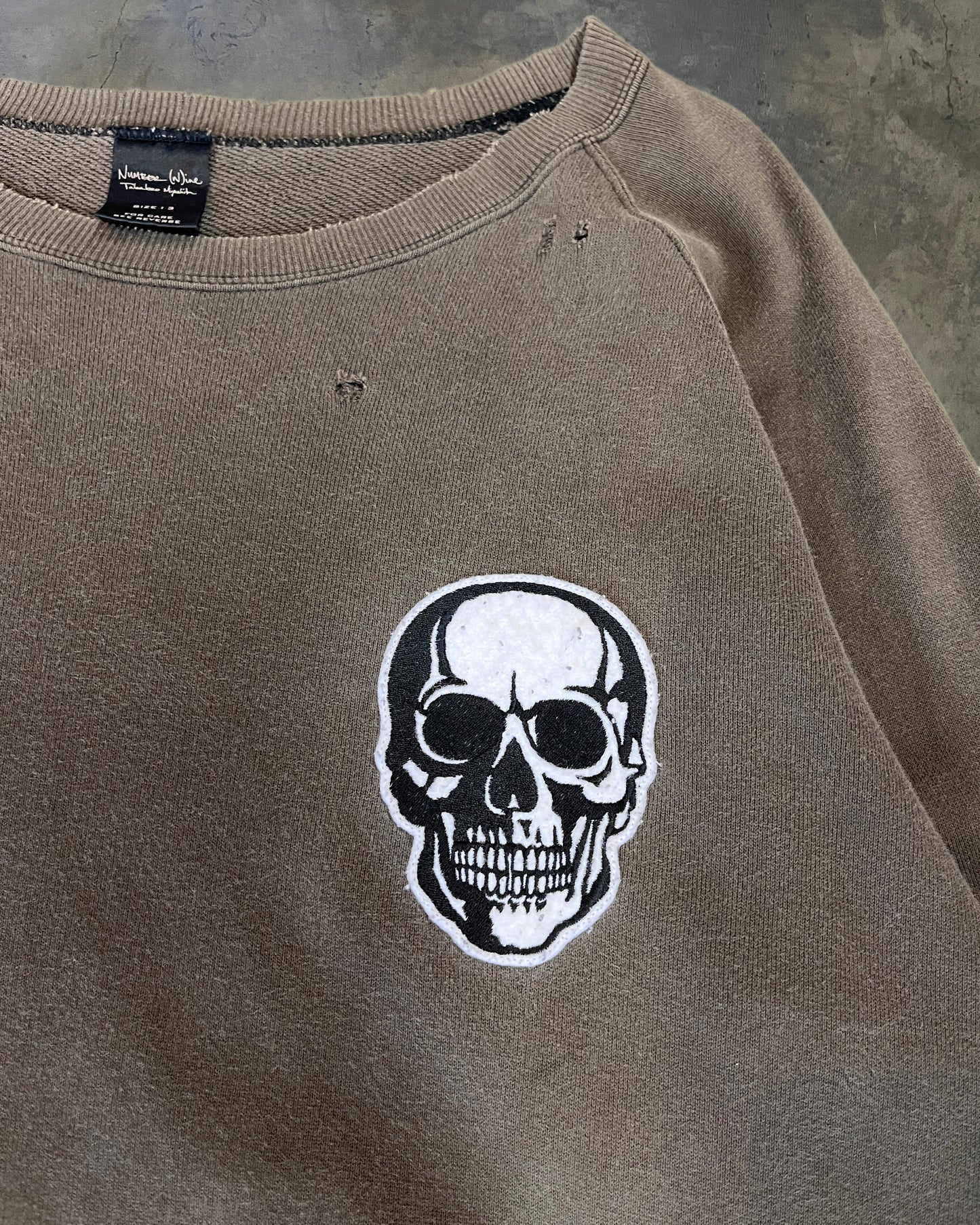 NUMBER (N)INE SS2004 “DREAM BABY DREAM” DOUBLE SKULL SWEATSHIRT