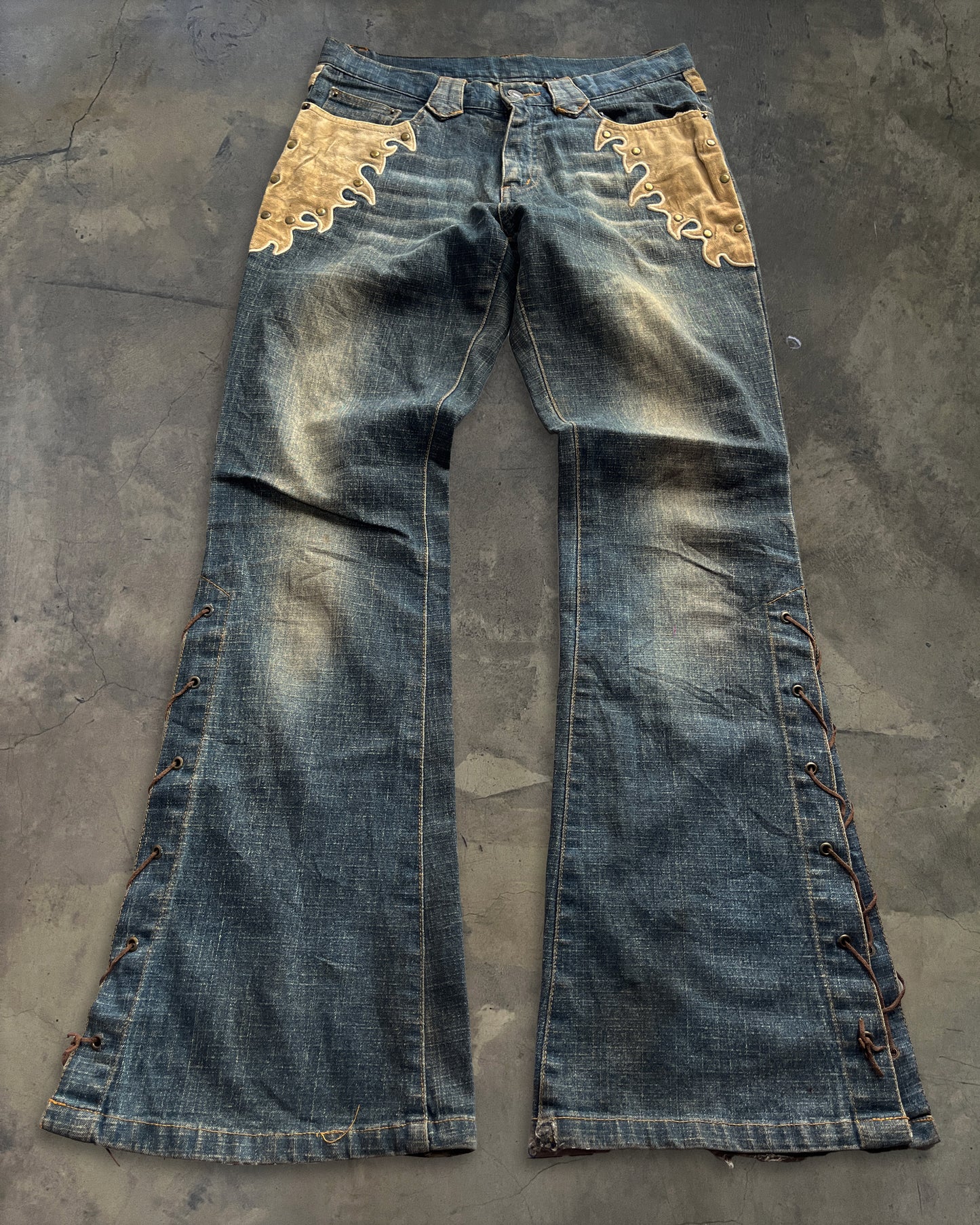 NOT TORNADO MART FLARED LACE UP DENIM ★★★