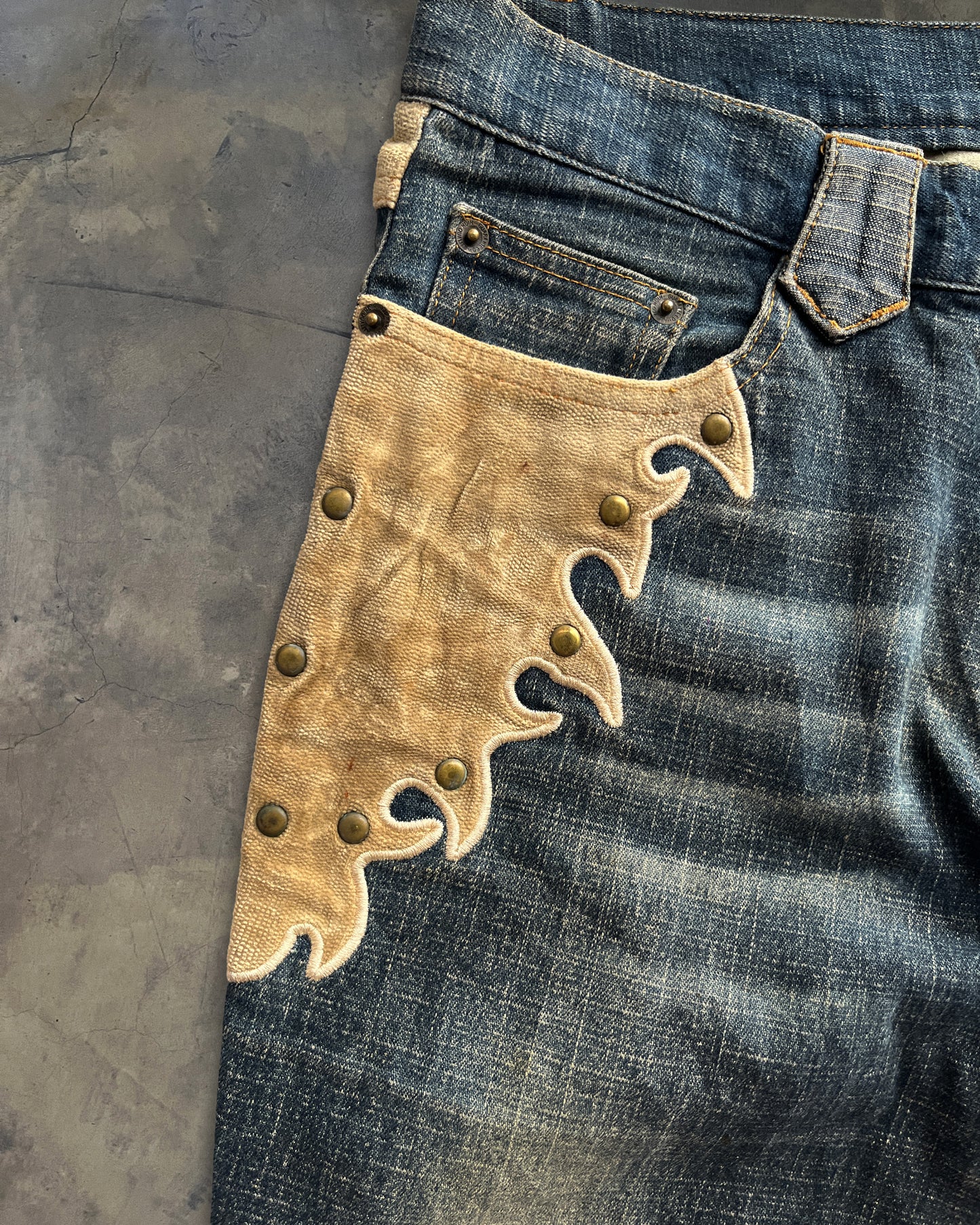 NOT TORNADO MART FLARED LACE UP DENIM ★★★