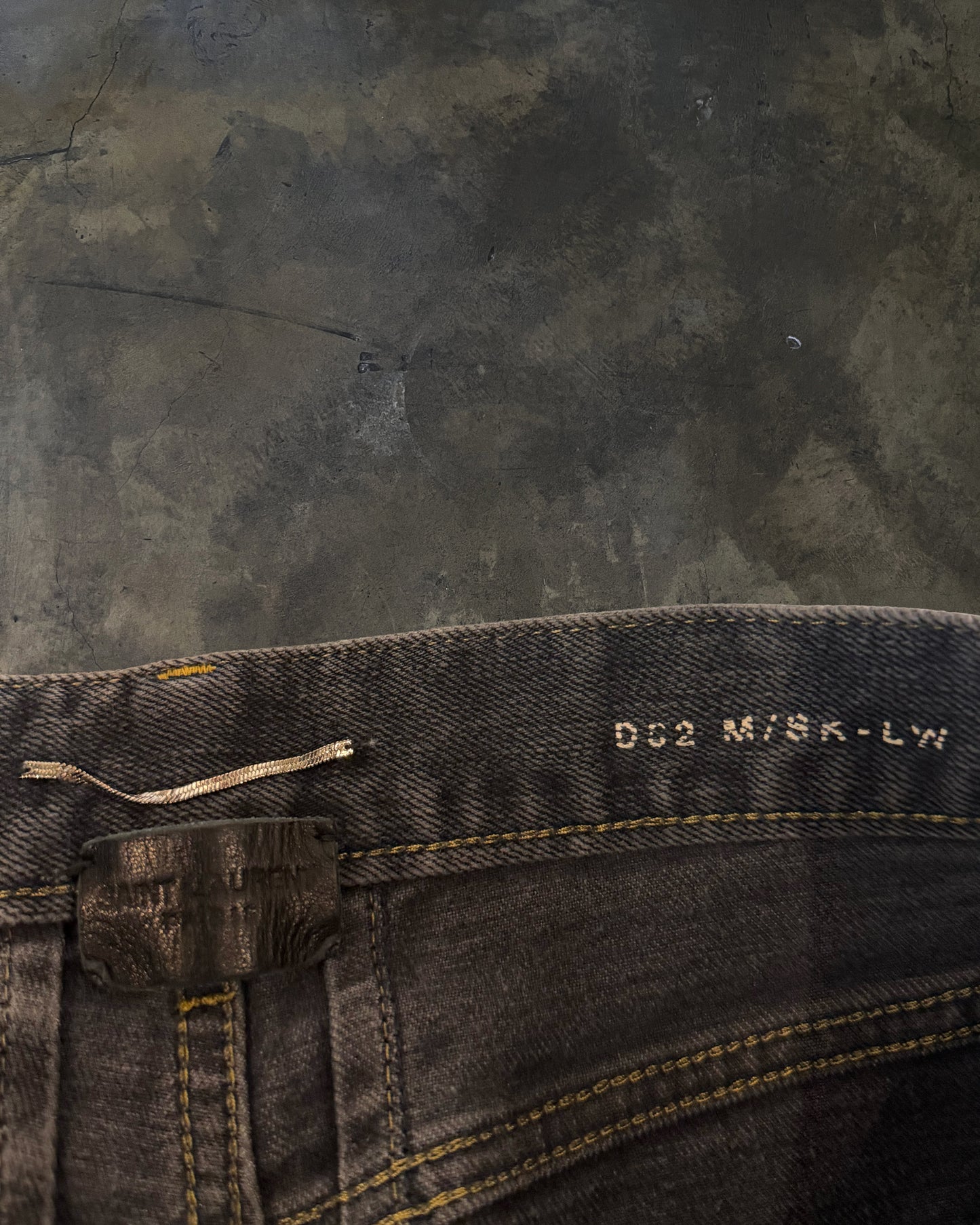 SAINT LAURENT FW2014 RUNWAY OIL STAIN JEANS
