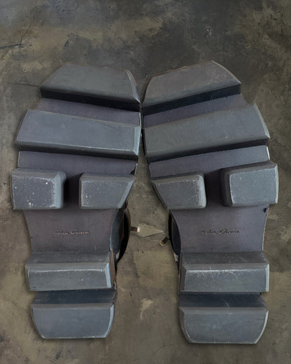 RICK OWENS FW2013 ‘PLINTH’ RUNWAY BLISTERED MEGATOOTH BOOTS