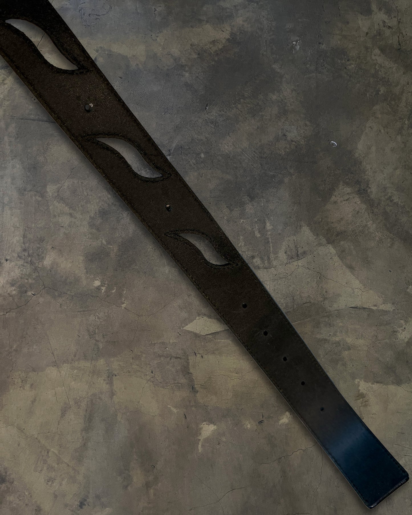 DIOR HOMME SS2005" BECK" D POINT BLACK PERFORATED BELT