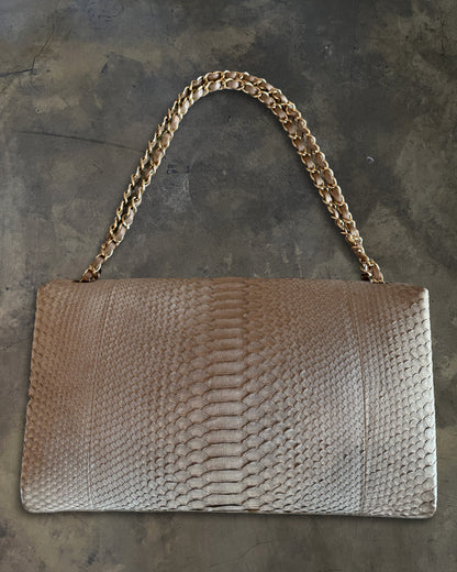 CHANEL 2010 EXOTIC PYTHON MAXI SINGLE FLAP