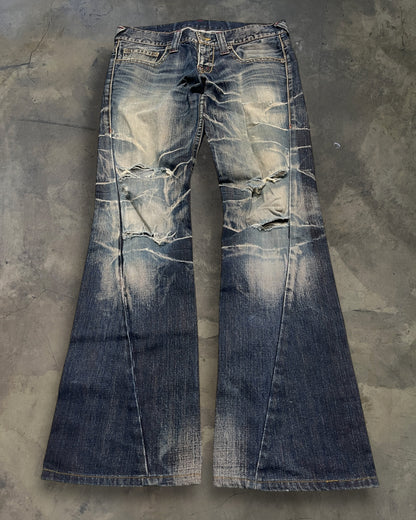 TORNADO MART WASHED WHISKER DENIM