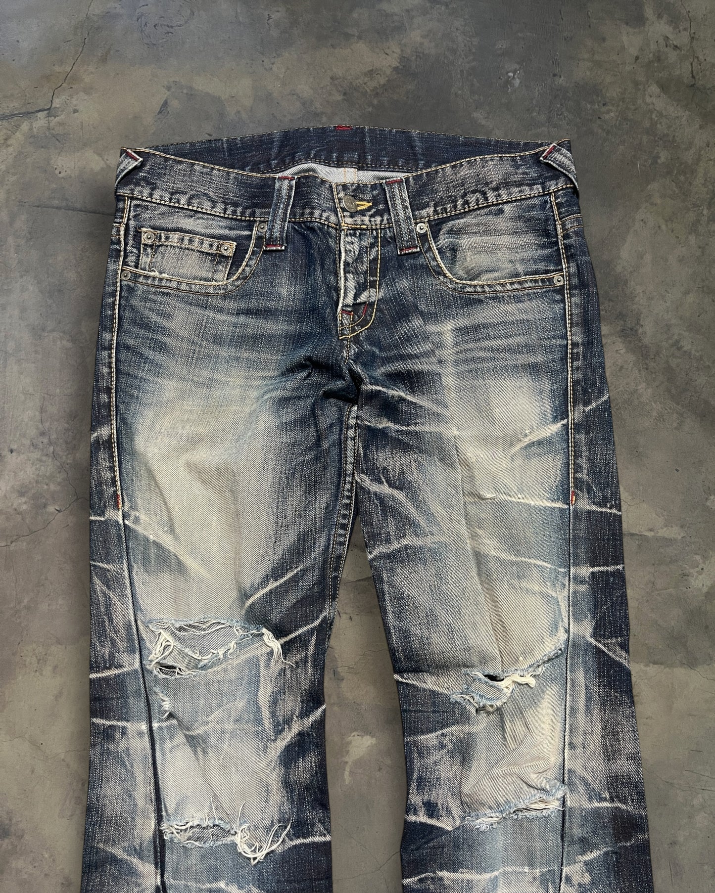 TORNADO MART WASHED WHISKER DENIM