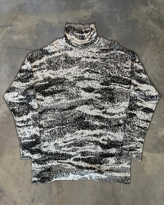 RAF SIMONS AW2002 “VIRGINIA CREEPER” OVERSIZED DIGICAMO TURTLENECK.